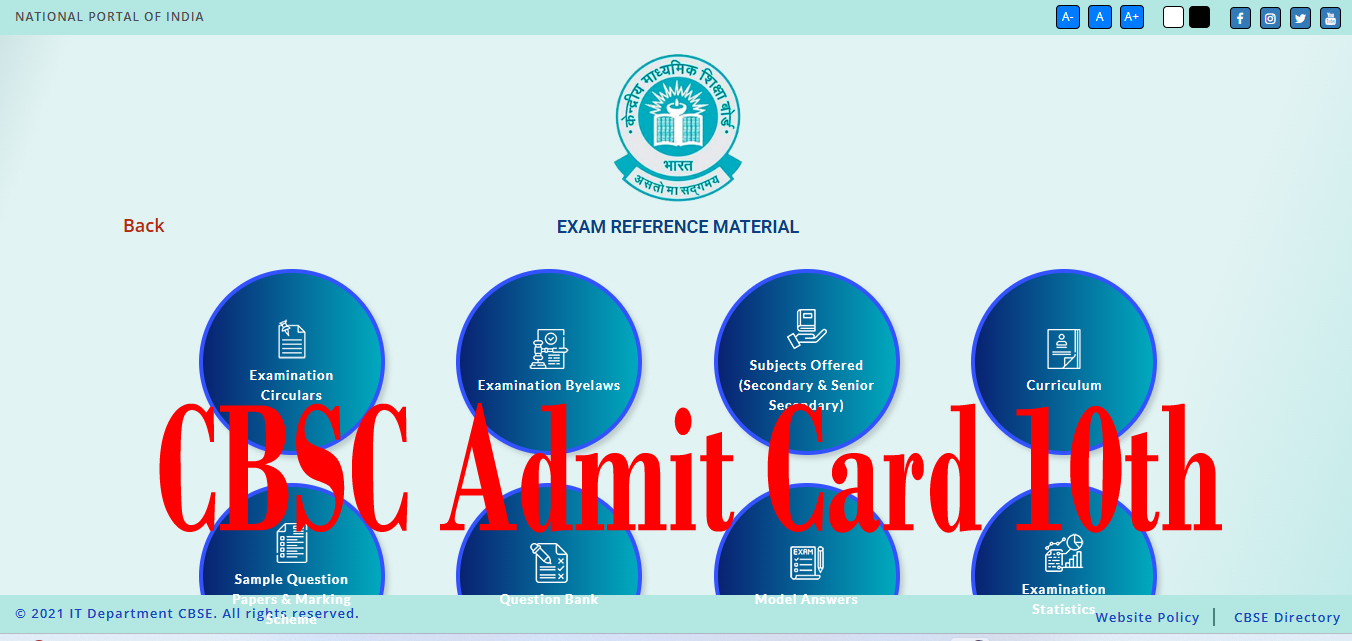CBSC 2025 Admit Card Released for Class 10th  – Check Details Here.