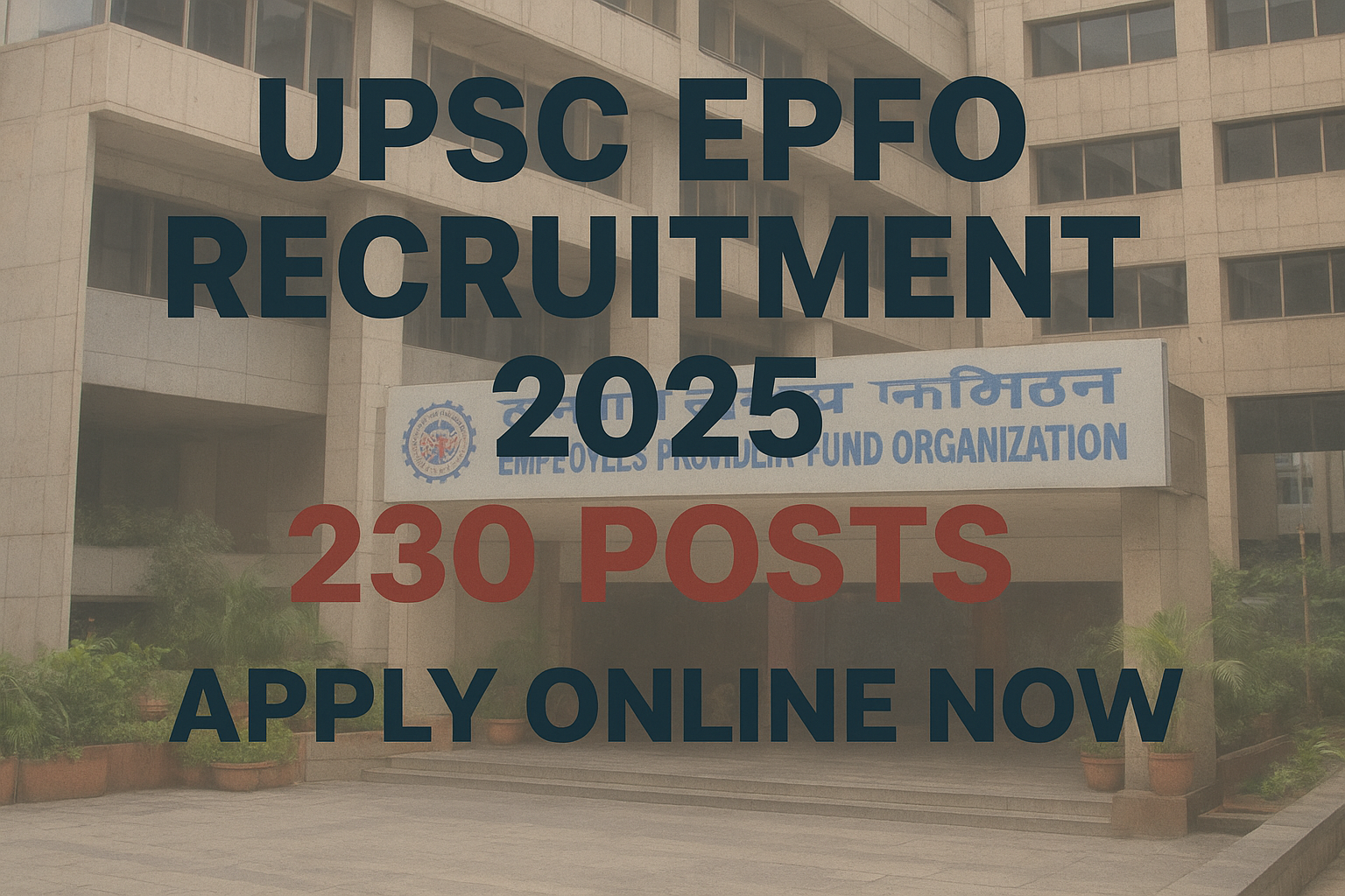 UPSC EPFO Recruitment 2025